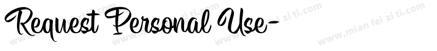 Request Personal Use字体转换